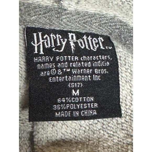 Harry Potter womens M Hogwarts Crest Grey Hoodie - Picture 3 of 16